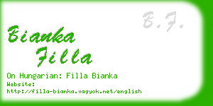 bianka filla business card
